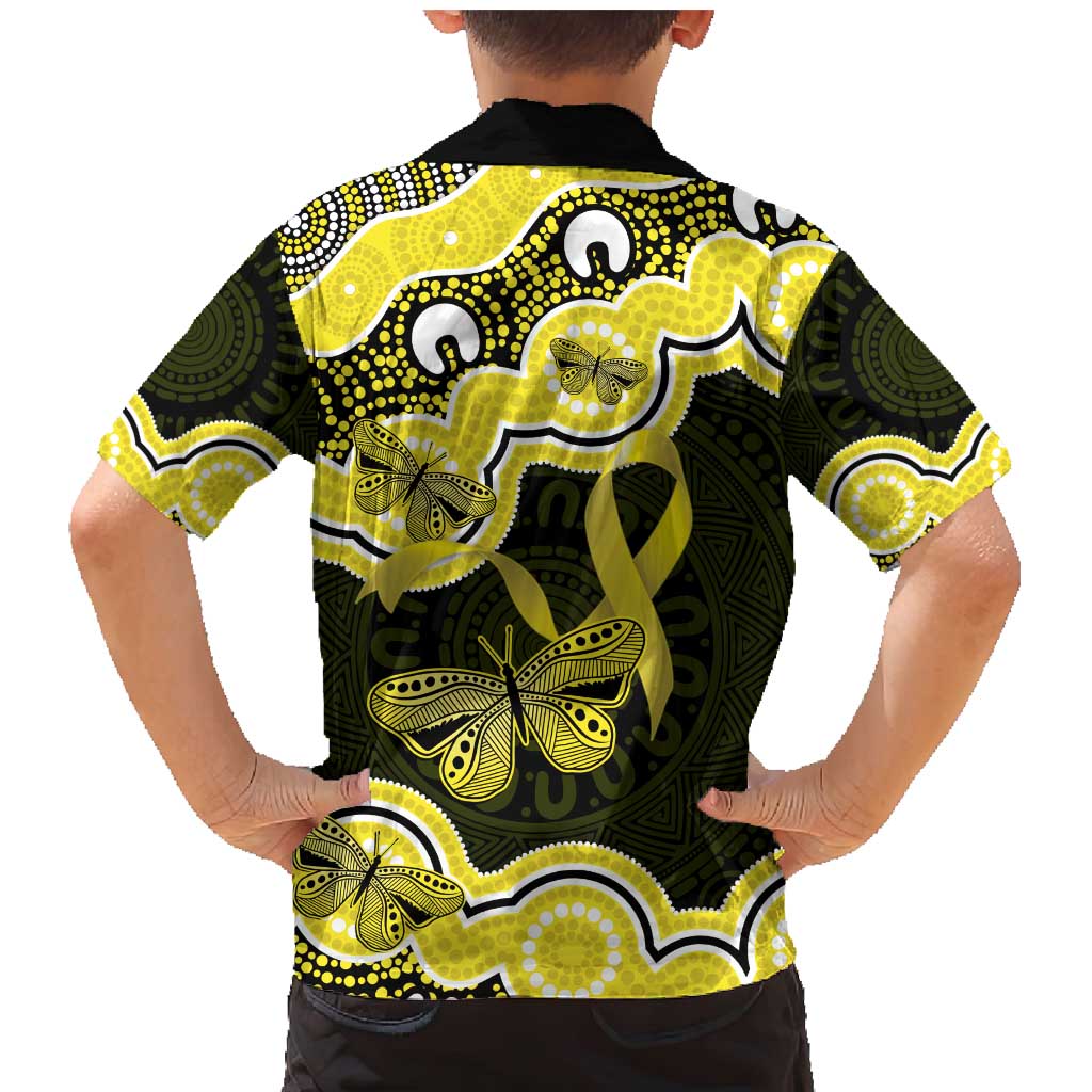 Yellow Ribbon Sarcoma Awareness Month Family Matching Mermaid Dress and Hawaiian Shirt Aboriginal Art - Aussie Hoodie
