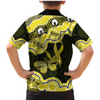 Yellow Ribbon Sarcoma Awareness Month Family Matching Mermaid Dress and Hawaiian Shirt Aboriginal Art - Aussie Hoodie