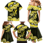 Yellow Ribbon Sarcoma Awareness Month Family Matching Mermaid Dress and Hawaiian Shirt Aboriginal Art - Aussie Hoodie