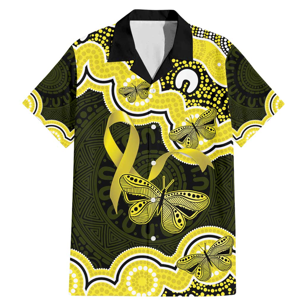 Yellow Ribbon Sarcoma Awareness Month Family Matching Mermaid Dress and Hawaiian Shirt Aboriginal Art - Aussie Hoodie