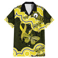 Yellow Ribbon Sarcoma Awareness Month Family Matching Mermaid Dress and Hawaiian Shirt Aboriginal Art - Aussie Hoodie