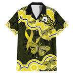 Yellow Ribbon Sarcoma Awareness Month Family Matching Mermaid Dress and Hawaiian Shirt Aboriginal Art - Aussie Hoodie