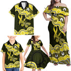 Yellow Ribbon Sarcoma Awareness Month Family Matching Off Shoulder Maxi Dress and Hawaiian Shirt Aboriginal Art - Aussie Hoodie