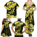 Yellow Ribbon Sarcoma Awareness Month Family Matching Summer Maxi Dress and Hawaiian Shirt Aboriginal Art - Aussie Hoodie
