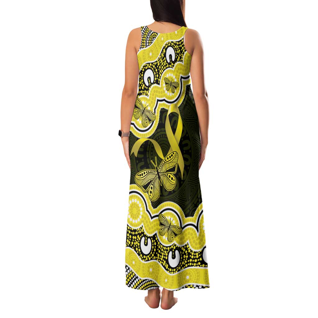 Yellow Ribbon Sarcoma Awareness Month Family Matching Tank Maxi Dress and Hawaiian Shirt Aboriginal Art - Aussie Hoodie