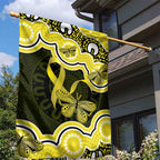 Yellow Ribbon Sarcoma Awareness Month Garden Flag Aboriginal Art - Aussie Hoodie