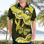 Yellow Ribbon Sarcoma Awareness Month Hawaiian Shirt Aboriginal Art - Aussie Hoodie
