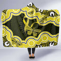 Yellow Ribbon Sarcoma Awareness Month Hooded Blanket Aboriginal Art - Aussie Hoodie