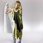 Yellow Ribbon Sarcoma Awareness Month Hooded Blanket Aboriginal Art - Aussie Hoodie