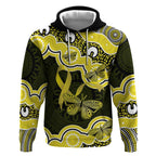 Yellow Ribbon Sarcoma Awareness Month Hoodie Aboriginal Art - Aussie Hoodie