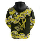 Yellow Ribbon Sarcoma Awareness Month Hoodie Aboriginal Art - Aussie Hoodie
