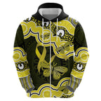 Yellow Ribbon Sarcoma Awareness Month Hoodie Aboriginal Art - Aussie Hoodie