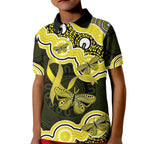 Yellow Ribbon Sarcoma Awareness Month Kid Polo Shirt Aboriginal Art - Aussie Hoodie