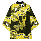 Yellow Ribbon Sarcoma Awareness Month Kimono Aboriginal Art - Aussie Hoodie