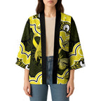 Yellow Ribbon Sarcoma Awareness Month Kimono Aboriginal Art - Aussie Hoodie