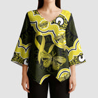 Yellow Ribbon Sarcoma Awareness Month Kimono Sleeve Blouse Aboriginal Art - Aussie Hoodie