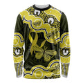 Yellow Ribbon Sarcoma Awareness Month Long Sleeve Shirt Aboriginal Art - Aussie Hoodie
