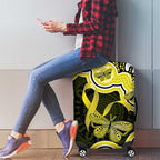 Yellow Ribbon Sarcoma Awareness Month Luggage Cover Aboriginal Art - Aussie Hoodie