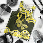 Yellow Ribbon Sarcoma Awareness Month Men Tank Top Aboriginal Art - Aussie Hoodie