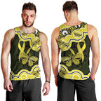 Yellow Ribbon Sarcoma Awareness Month Men Tank Top Aboriginal Art - Aussie Hoodie