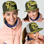 Yellow Ribbon Sarcoma Awareness Month Mesh Trucker Cap Aboriginal Art - Aussie Hoodie