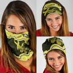 Yellow Ribbon Sarcoma Awareness Month Neck Gaiter Aboriginal Art - Aussie Hoodie