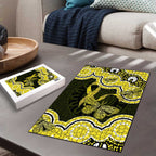 Yellow Ribbon Sarcoma Awareness Month Puzzle Aboriginal Art - Aussie Hoodie