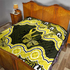 Yellow Ribbon Sarcoma Awareness Month Quilt Aboriginal Art - Aussie Hoodie