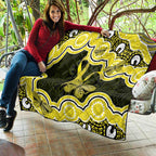 Yellow Ribbon Sarcoma Awareness Month Quilt Aboriginal Art - Aussie Hoodie