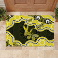 Yellow Ribbon Sarcoma Awareness Month Rubber Doormat Aboriginal Art - Aussie Hoodie