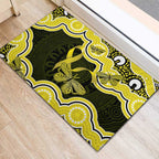 Yellow Ribbon Sarcoma Awareness Month Rubber Doormat Aboriginal Art - Aussie Hoodie