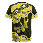 Yellow Ribbon Sarcoma Awareness Month Rugby Jersey Aboriginal Art - Aussie Hoodie