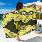 Yellow Ribbon Sarcoma Awareness Month Sarong Aboriginal Art - Aussie Hoodie