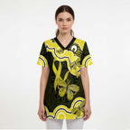 Yellow Ribbon Sarcoma Awareness Month Scrub Top Aboriginal Art - Aussie Hoodie