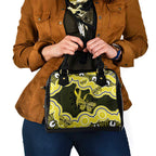 Yellow Ribbon Sarcoma Awareness Month Shoulder Handbag Aboriginal Art - Aussie Hoodie