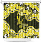 Yellow Ribbon Sarcoma Awareness Month Shower Curtain Aboriginal Art - Aussie Hoodie
