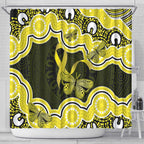 Yellow Ribbon Sarcoma Awareness Month Shower Curtain Aboriginal Art - Aussie Hoodie