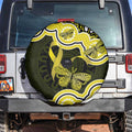 Yellow Ribbon Sarcoma Awareness Month Spare Tire Cover Aboriginal Art - Aussie Hoodie