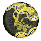 Yellow Ribbon Sarcoma Awareness Month Spare Tire Cover Aboriginal Art - Aussie Hoodie