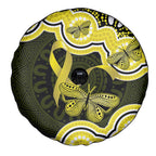 Yellow Ribbon Sarcoma Awareness Month Spare Tire Cover Aboriginal Art - Aussie Hoodie