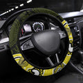 Yellow Ribbon Sarcoma Awareness Month Steering Wheel Cover Aboriginal Art - Aussie Hoodie