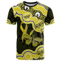 Yellow Ribbon Sarcoma Awareness Month T Shirt Aboriginal Art - Aussie Hoodie