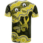 Yellow Ribbon Sarcoma Awareness Month T Shirt Aboriginal Art - Aussie Hoodie