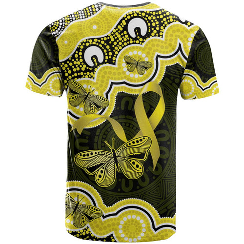 Yellow Ribbon Sarcoma Awareness Month T Shirt Aboriginal Art - Aussie Hoodie