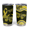 Yellow Ribbon Sarcoma Awareness Month Tumbler Cup Aboriginal Art - Aussie Hoodie