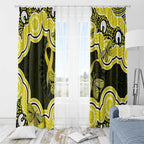 Yellow Ribbon Sarcoma Awareness Month Window Curtain Aboriginal Art - Aussie Hoodie