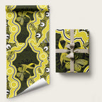Yellow Ribbon Sarcoma Awareness Month Wrapping Paper Aboriginal Art - Aussie Hoodie