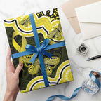Yellow Ribbon Sarcoma Awareness Month Wrapping Paper Aboriginal Art - Aussie Hoodie