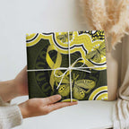 Yellow Ribbon Sarcoma Awareness Month Wrapping Paper Aboriginal Art - Aussie Hoodie