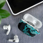 Cyan Ribbon PTSD Awareness Month AirPods Case Aboriginal Art - Aussie Hoodie